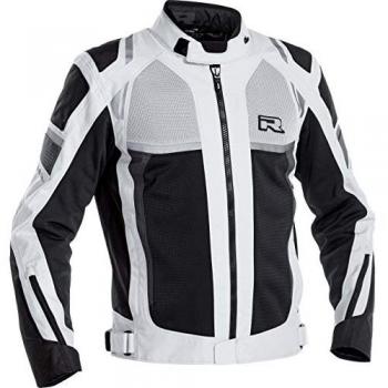 Richa Airstorm Giacca Moto Tessile Impermeabile con Protezioni, Grigio, Taglia M