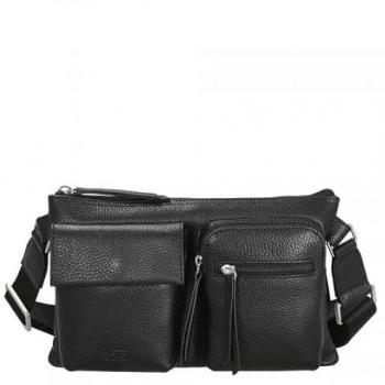 Jost Vika 28 cm Black Leather Shoulder Bag
