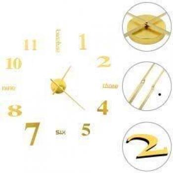 VidaXL Horloge Murale 3D Design Modern Argente 100 cm XXL Salon Mural Maison Deco