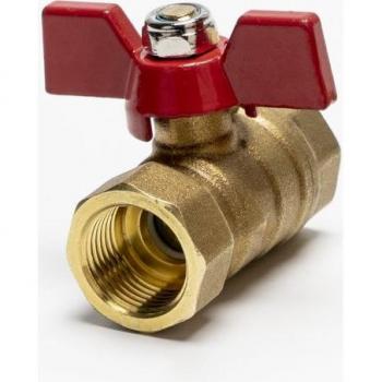 1/4 3/8 1/2 3/4 BSP Female Thread Butterfly Handle Ball Valve
