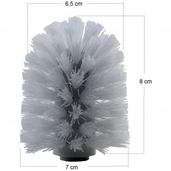 Sanixa® Toilettenbürste Ersatzkopf – 5 W1G 40 cm, Edelstahl Griff