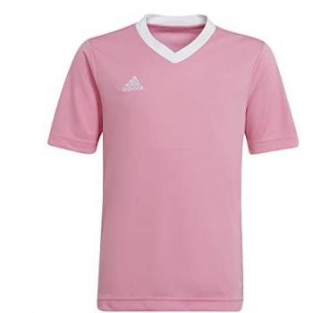 Pink and White Adidas Kids Workout Top