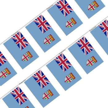 Fiji Flag Yard Garland – 100 Pieces – 5.5 x 8.3 inches – Polyester – Colorful Set