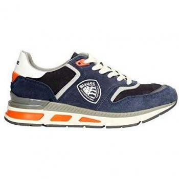 Scarpe da uomo Blauer HILO01 in pelle e tessuto colore blu con taglia numerica 45