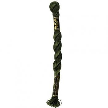 DMC 5-935 Dark Avocado Green Cotton Perle Thread, Size 5
