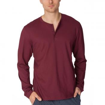 Calida Herren Langarm-Top „Remix 1“ – Schlafanzugoberteil, Rot, X-Large (169)