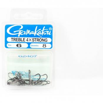 Gamakatsu Premium Drillinge 4x Größe 6