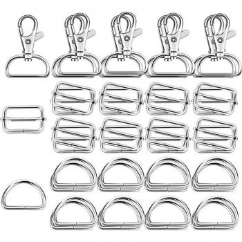 Anillos Giratorios 32 mm – Paquete de 60 hebillas metalizadas