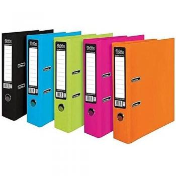 Pukka Brights Lever Arch File A4 Assorted (Pack of 10) with 70mm Width Spines