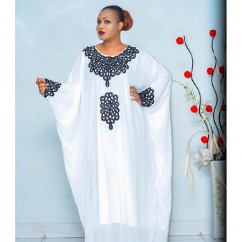 Robe Dashiki en Mousseline de Soie, Super Ample, Taille Unique, 220cm de Long, 152cm de Long