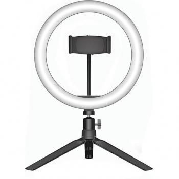 Anillo de luz LED regulable de 10 pulgadas con soporte de escritorio para fotografía