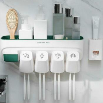 Mr Clean Australia Suction Wall Toothbrush and Toothpaste Holder