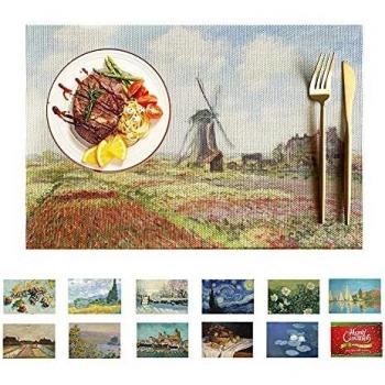 KAINOS Sets de Tables Vinyle Imperméable 45cm*30cm Lot de 6