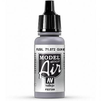 Vallejo Gun Metal Metallic Acrylic Paint, 17 ml