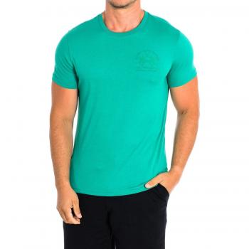 La Martina Men's Green Cotton Short Sleeve T-Shirt TMR011-JS206