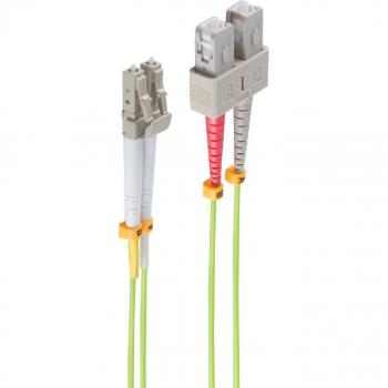 Duplex LC/SC Patch Cable, OM5, 50/125µ, 1m, Lime Green