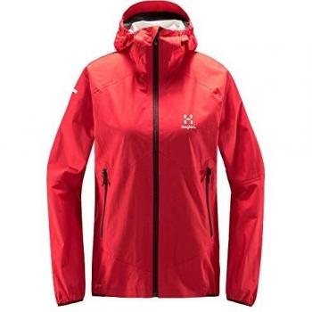 Haglofs Damen Regenjacke L.I.M Proof Multi Jacket wasserdicht, winddicht, atmungsaktiv Hibiscus Red XS