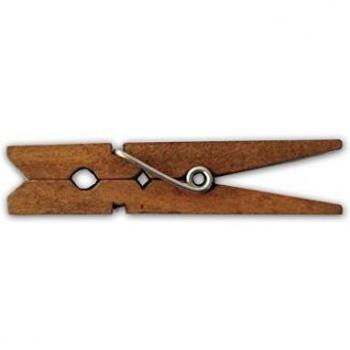 Wooden Small Clothespins 1-7/8 4.8cm 50 Pieces Per Pack Jacobean