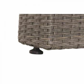 Teramo Siena Gartenessens Tisch 160×90×74 cm – Pulverbeschichtetes Alu‑Gestell, bronzefarbenes Gardino‑Gewebe, Spraystone‑Oberfläche