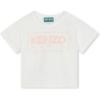 T-shirt en coton blanc Kenzo KIDS fille 6M