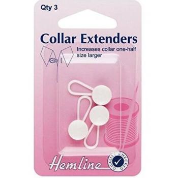 Hemline Collar Extender: White