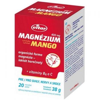 Vitar Magnesium 400mg + Vitamin B6 + Vitamin C, 20 sáčků