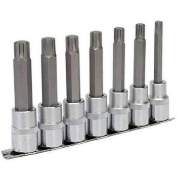 Sealey AK6235 7 Piece 1/2-inch Sq Drive Ribe Socket Bit Set