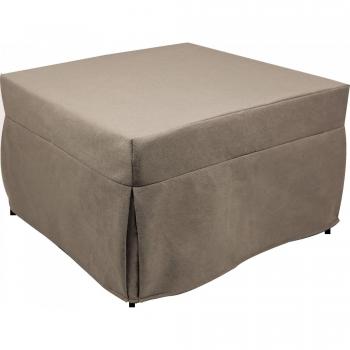 Pouf Dmora Lit Pliant Tissu Amovible 78x78 cm
