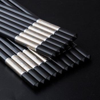 Pinces pour nourriture noires en alliage, 25.3 cm