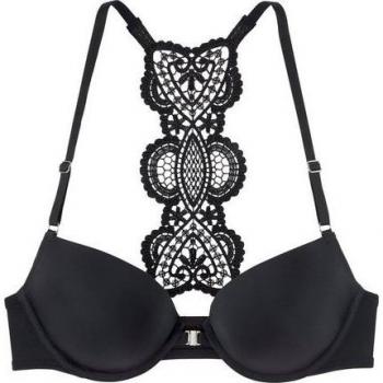 Lascana Push-Up-BH mit Spitzenrücken und Stickerei