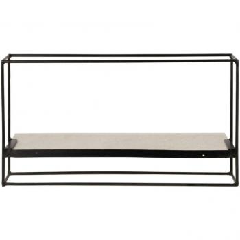 Étagère Murale Calico 155 cm Noir en Marbre Blanc