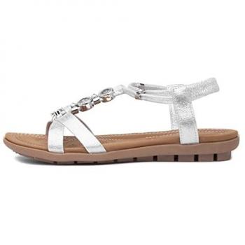 Lotus Women's Silver Bettina Flat Sandals