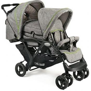 CHIC 4 BABY Geschwisterwagen Duo, Jeans grey