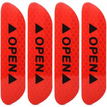 4 Pcs Car Safety Reflective Stickers for Volvo, Ford Focus, VW Jetta MK6, Golf 5 6 7, Skoda Fabia, Cruze, Hyundai Solaris