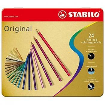 STABILO LAPIZ STABILO ORIGINAL PREMIUM ORIGINAL CAJA METAL 24 UD SUR LAPIZ DE COLOR PREMIUM 21x19x1 Cms