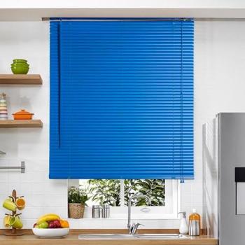 Ventanas con Persiana Veneciana de Vinilo Veneto Azul Cobalto (150x160)