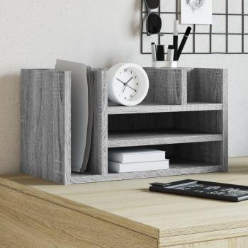 VidaXL Schreibtisch-Organizer Grau Sonoma 44,5x24x25 cm