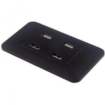 USB 2.0 Hub MCL 4‑puerto en Negro