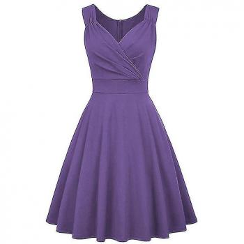 Rockabilly XL Vestido de Mujer Morado