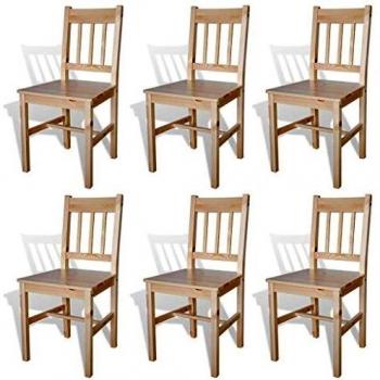 Sillas de Comedor de Madera de Pino Color Natural