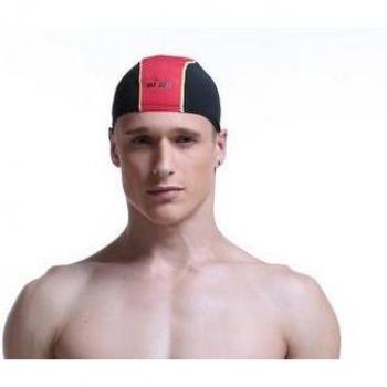 Men's Swim Cap with Ear Protection and Waterdrop Pattern