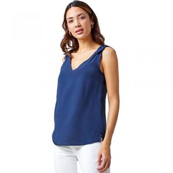 Cravate Fantaisie Cami Roman avec Bretelles 36 Bleu
