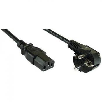 InLine® Netzkabel, Schutzkontakt gewinkelt auf Kaltgerätestecker C13, 1,8m