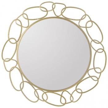 Specchio dorato con decorazioni geometriche cm 84x2