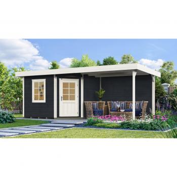 Weka Designhaus 213 Plus mit Anbaudach