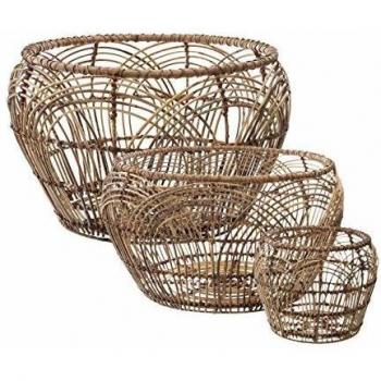 Atmosphera Rattan: 3 Cesti di 32, 47 e 56 cm