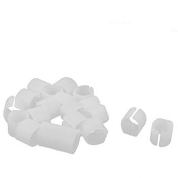 Emboîture de pied de meuble, tube circulaire U, 21 × 22 mm, lot de 20 pièces – Blanc