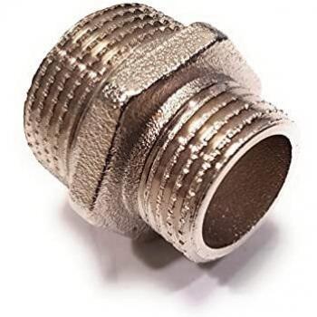 Conector macho-macho reducido 3/8 a 1/2 cromado