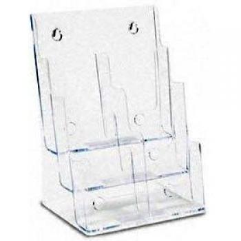 Deflect-o® Multi Compartment DocuHolder, LIT, 6 Leaf, Clear