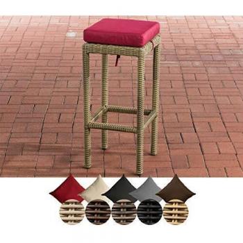 Polyrattan Barstuhl Alia 5mm Rubinrot